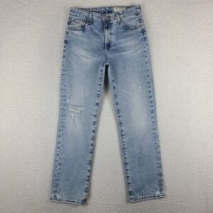 AG Adriano Goldschmied Jeans Womens 27 Blue SAIGE Crop High Rise Straight JAPAN